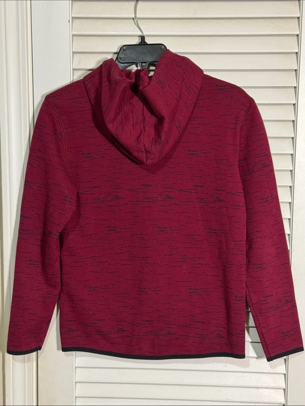 GAP Fit Kids Maroon Heathered Zip Hoodie & Jogger Set with Black Accents Size XL